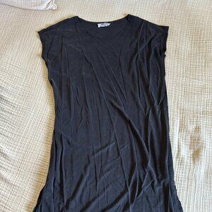 Charcoal Capsleeve Tshirt Dress